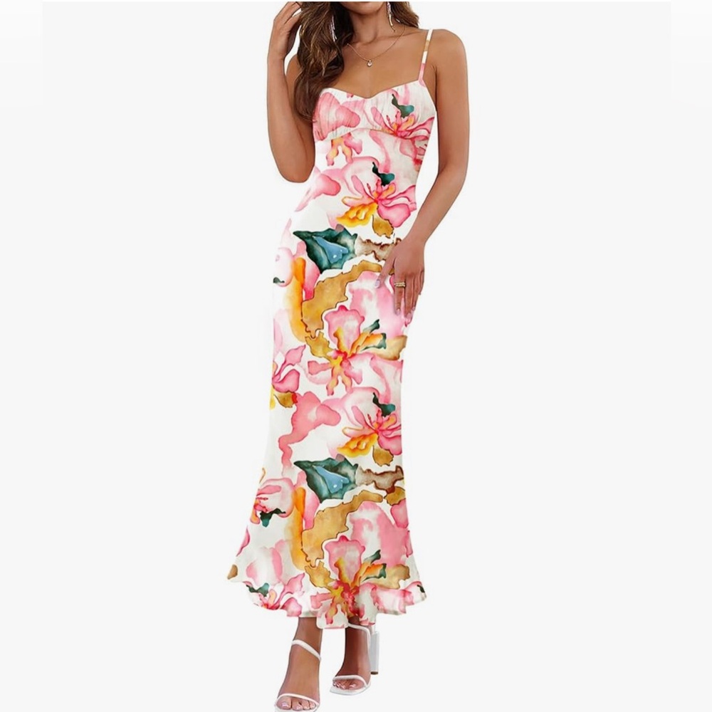 NWT PINK FLORAL DRESS-S